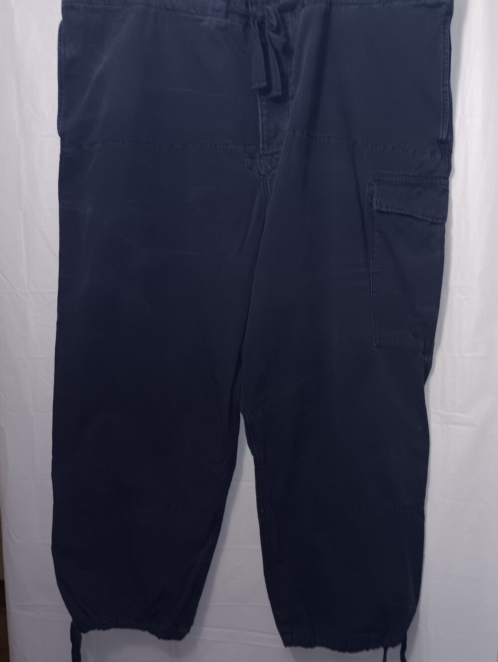 POLO RALPH LAUREN NAVY BLUE DRAWSTRING WAIST CARGO JOGGER STYLE PANTS